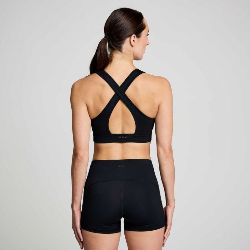 Saucony Fortify Women's Bra Black | IRELAND IJZA