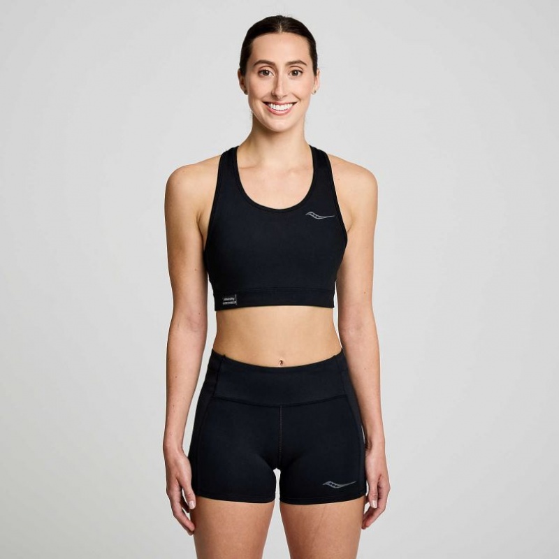 Saucony Fortify Women\'s Bra Black | IRELAND IJZA