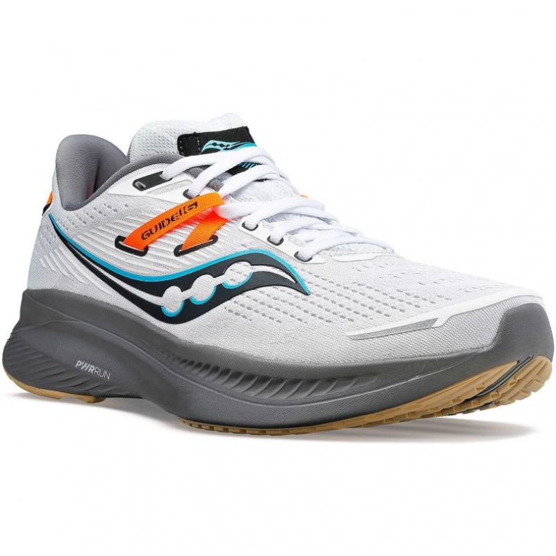 Saucony Guide 16 Men's Running Shoes White | IRELAND KHYP