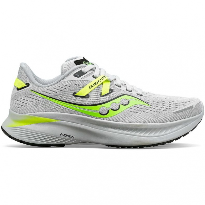 Saucony Guide 16 Men\'s Running Shoes White | IRELAND BYIZ