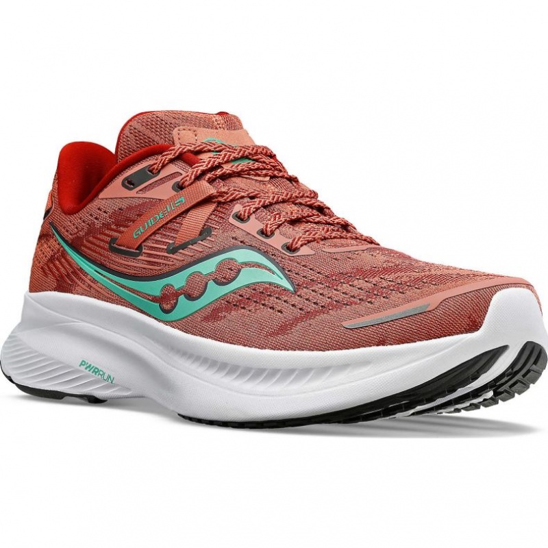 Saucony Guide 16 Women's Running Shoes Coral | IRELAND TGRN