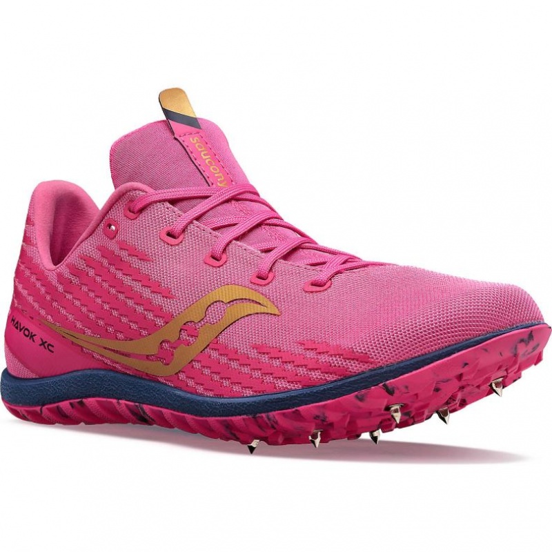 Saucony Havok XC 3 Men's Spikes Pink | IRELAND IBKW