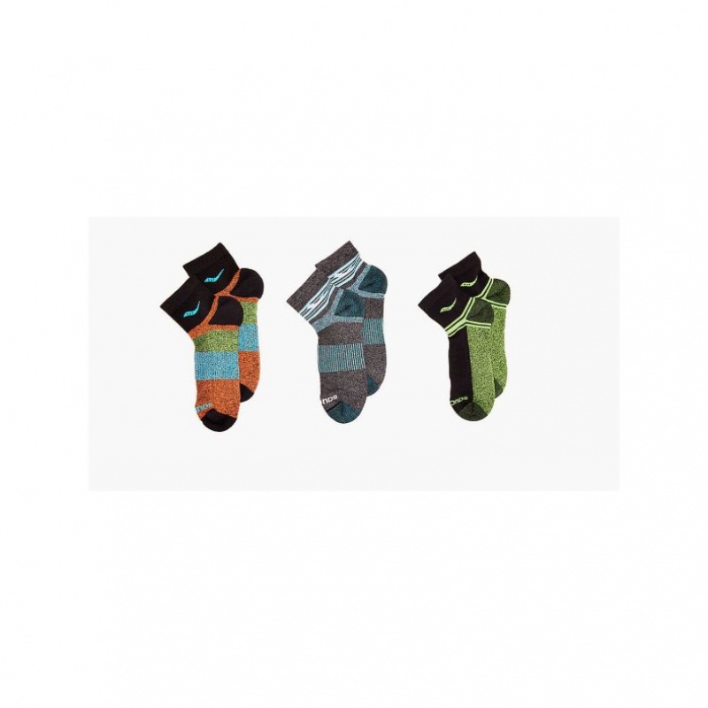 Saucony Inferno Quarter 3-Pack Men's Socks Multicolor | IRELAND XDYR