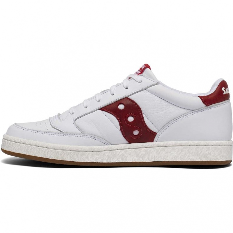 Saucony Jazz Court Men's Sneakers White / Red | IRELAND TXYG