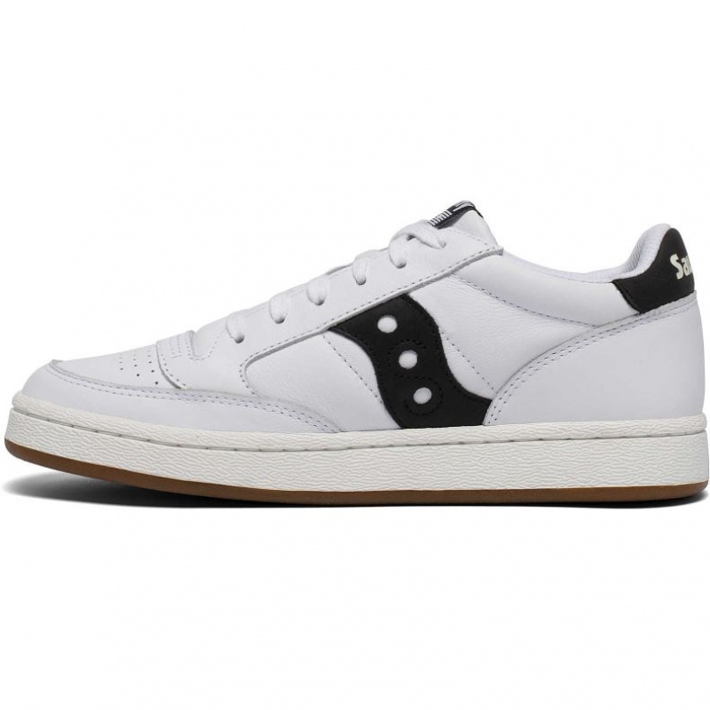 Saucony Jazz Court Men's Sneakers White / Black | IRELAND IYUF