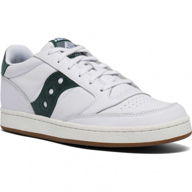 Saucony Jazz Court Men's Sneakers White / Green | IRELAND NXOM