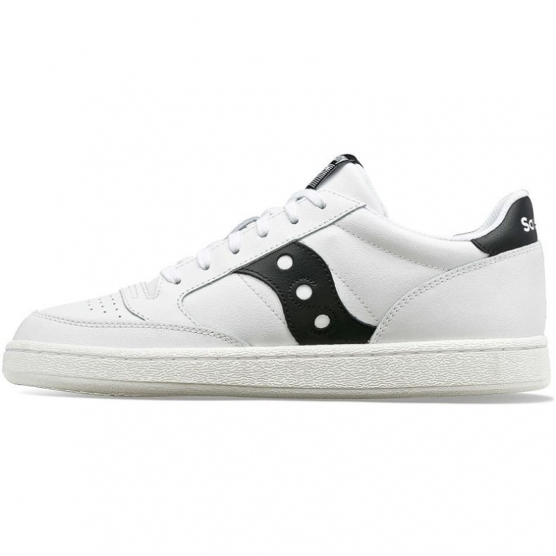 Saucony Jazz Court PU Men's Sneakers White / Black | IRELAND ZWUE