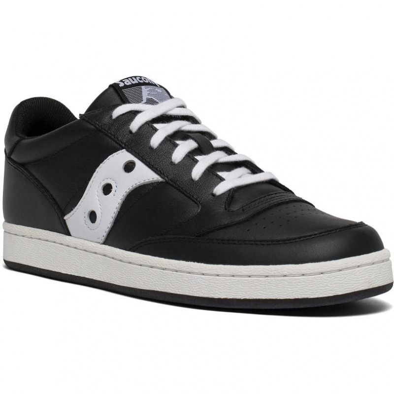 Saucony Jazz Court Women's Sneakers Black / White | IRELAND KIFA