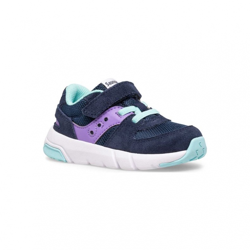 Saucony Jazz Lite 2.0 Little Kids'' Sneakers Navy / Purple | IRELAND KEVU