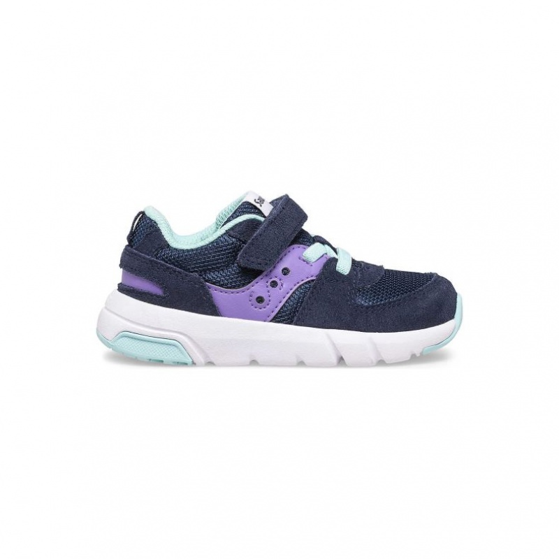 Saucony Jazz Lite 2.0 Little Kids\'\' Sneakers Navy / Purple | IRELAND KEVU