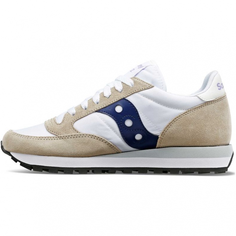 Saucony Jazz Original Women's Sneakers White / Beige / Navy | IRELAND HFTV