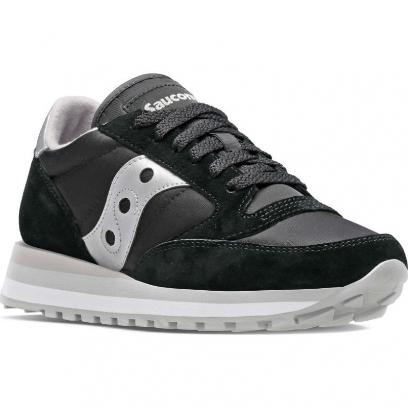 Saucony Jazz Triple Women's Sneakers Black / Silver | IRELAND BKFQ