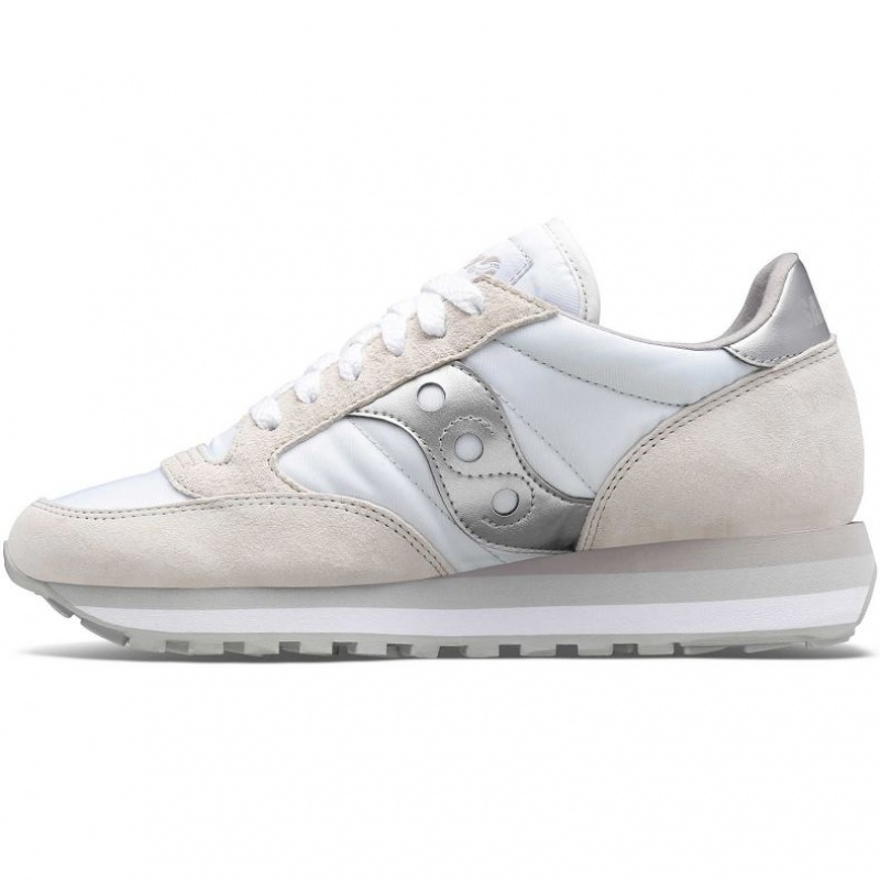 Saucony Jazz Triple Women's Sneakers White / Silver | IRELAND IJSR