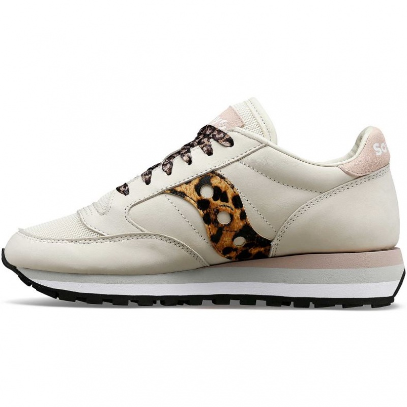 Saucony Jazz Triple Women's Sneakers White / Leopard | IRELAND DBQP