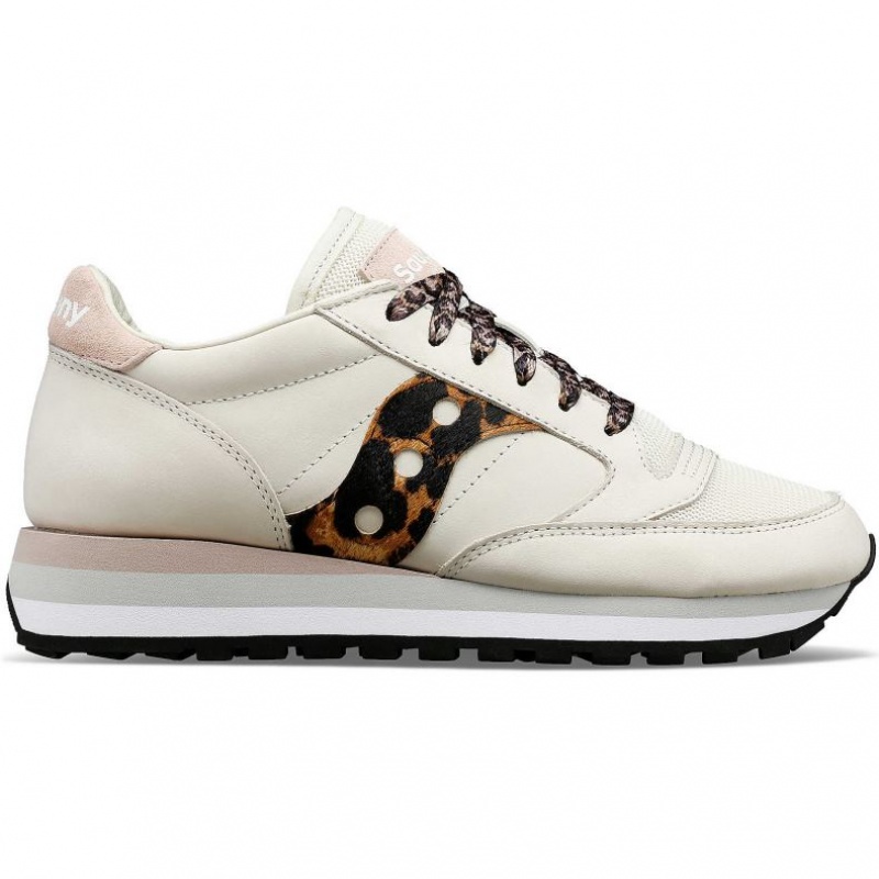 Saucony Jazz Triple Women\'s Sneakers White / Leopard | IRELAND DBQP