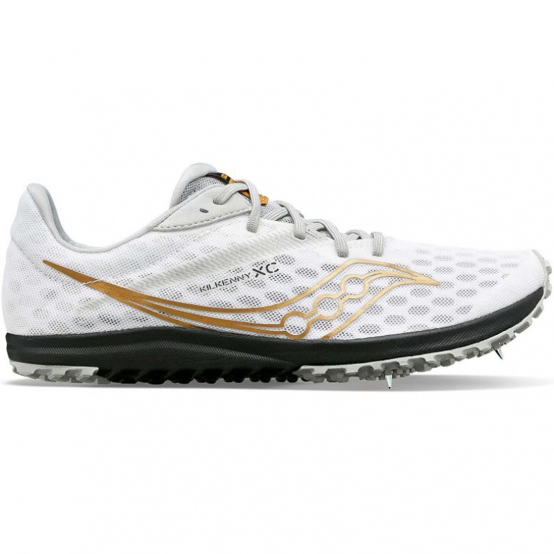 Saucony Kilkenny XC9 Men\'s Spikes White | IRELAND EPAN