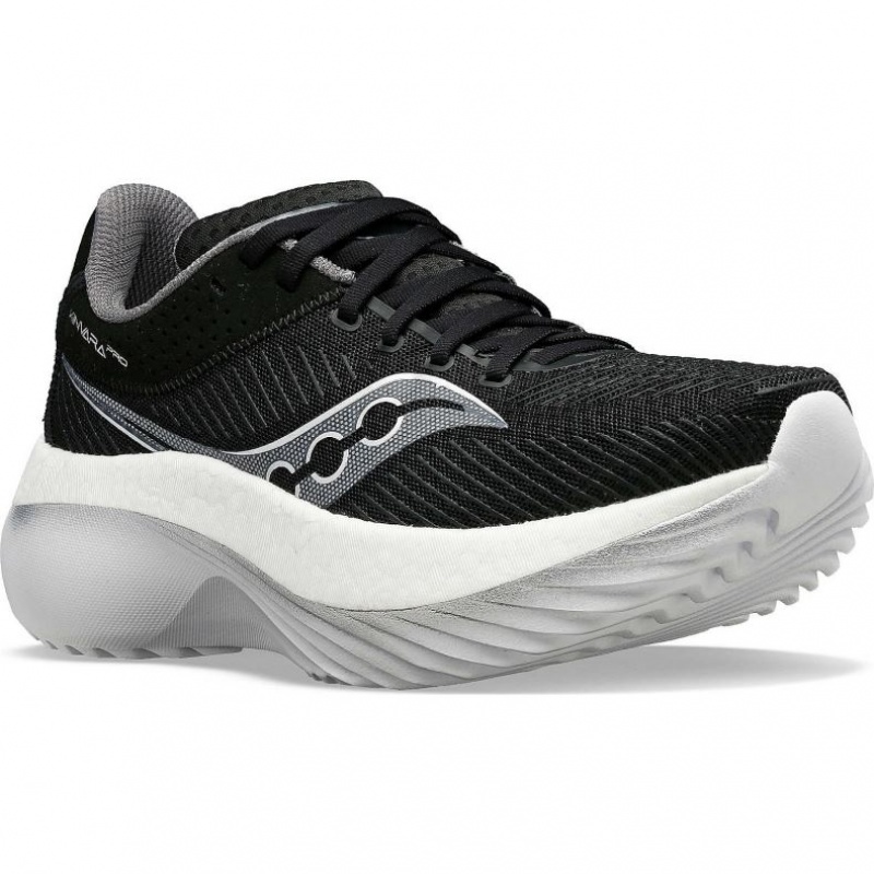 Saucony Kinvara Pro Men's Running Shoes Black / White | IRELAND VUIC