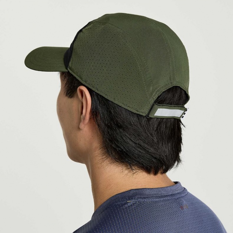 Saucony Outpace Men's Hat Dark Green | IRELAND BGUF