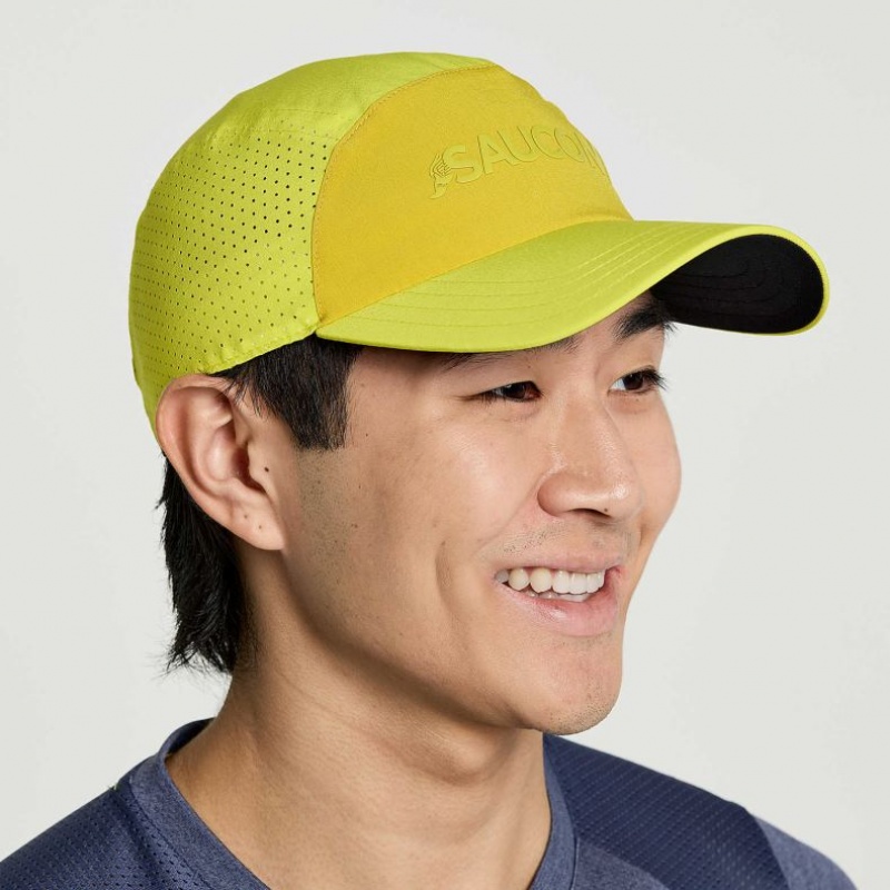 Saucony Outpace Men\'s Hat Yellow | IRELAND WCFV