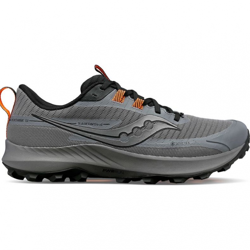 Saucony Peregrine 13 GTX Men\'s Trail Running Shoes Grey | IRELAND QFWX