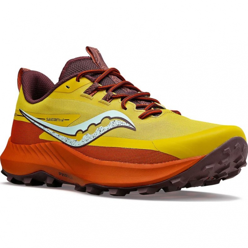 Saucony Peregrine 13 Men's Trail Running Shoes Yellow / Orange | IRELAND LFGM