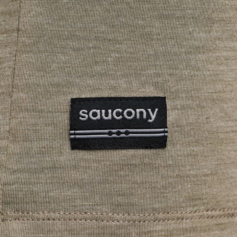 Saucony Peregrine Merino Long Sleeve Men's T-Shirt Olive | IRELAND CDGR