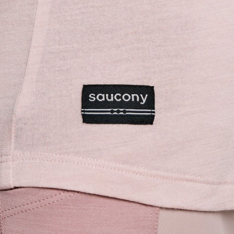 Saucony Peregrine Merino Long Sleeve Women's T-Shirt Pink | IRELAND HKTQ