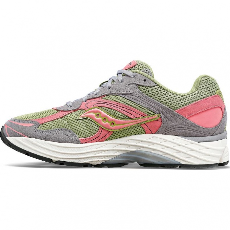 Saucony ProGrid Omni 9 Premium Men's Sneakers Grey / Green / Pink | IRELAND FSTV