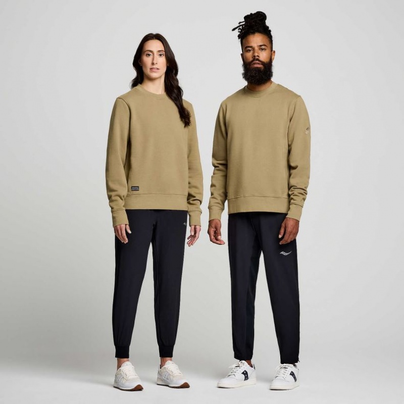 Saucony Recovery Crew Men's Sweatshirt Olive | IRELAND ODFV