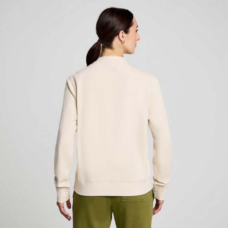 Saucony Recovery Crew Women's Sweatshirt Beige | IRELAND PVZC