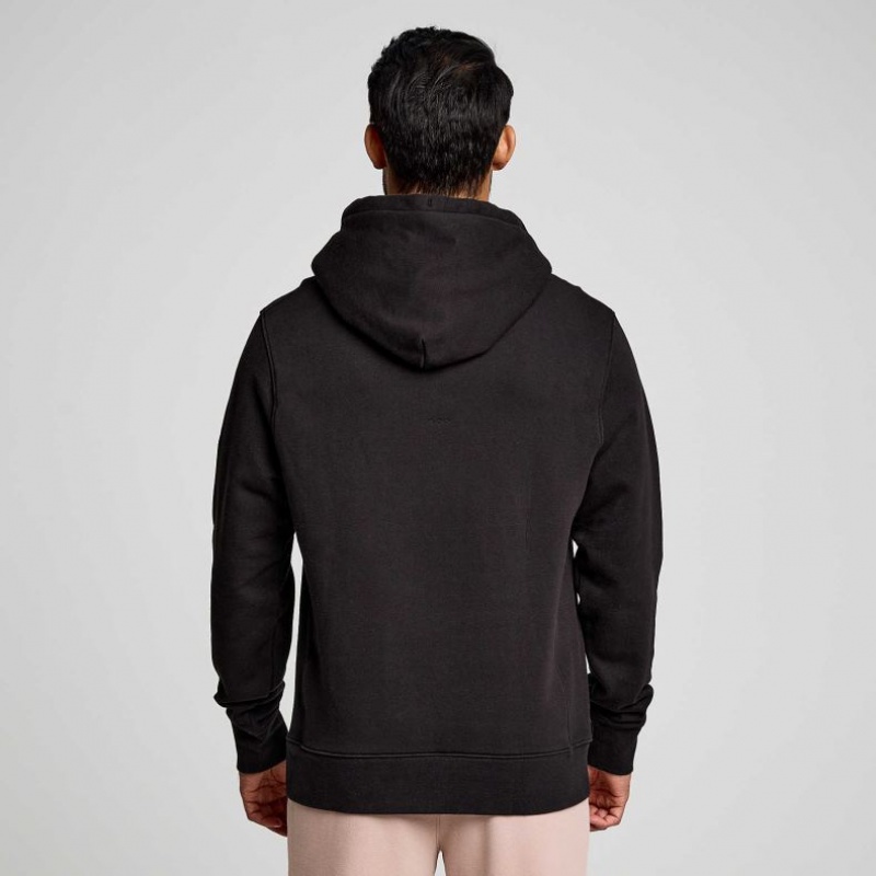 Saucony Recovery Men's Hoodie Black | IRELAND FYMP