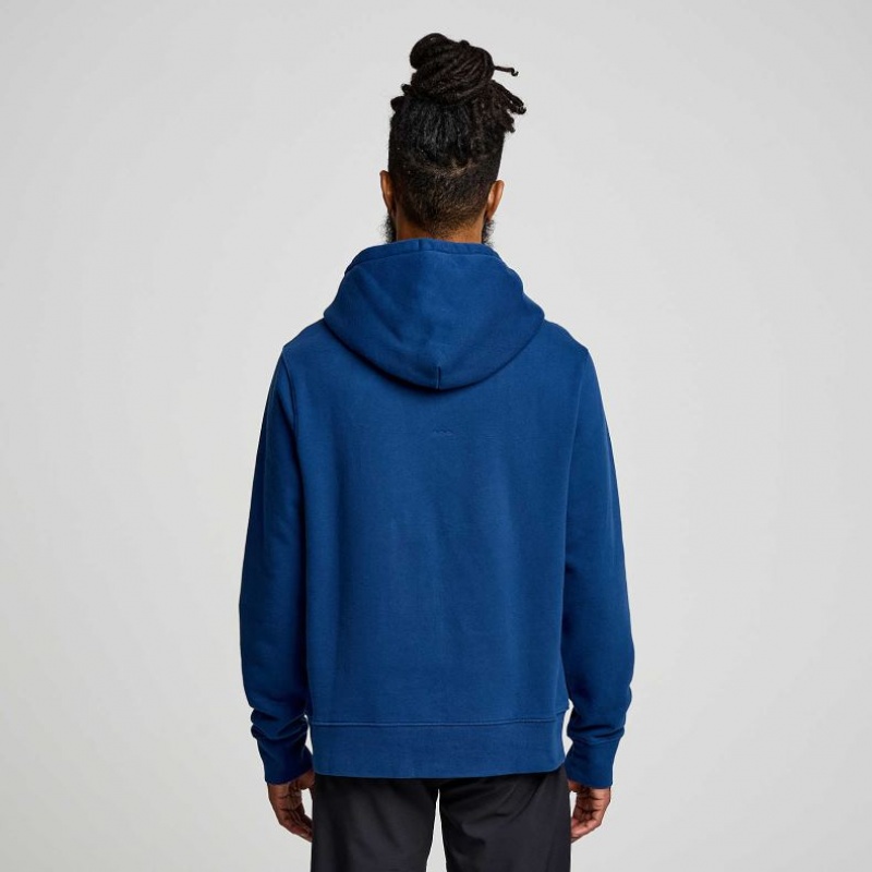 Saucony Recovery Men's Hoodie Indigo | IRELAND QBTI