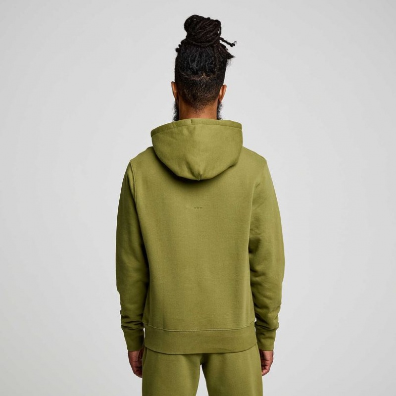 Saucony Recovery Men's Hoodie Olive | IRELAND EBYS