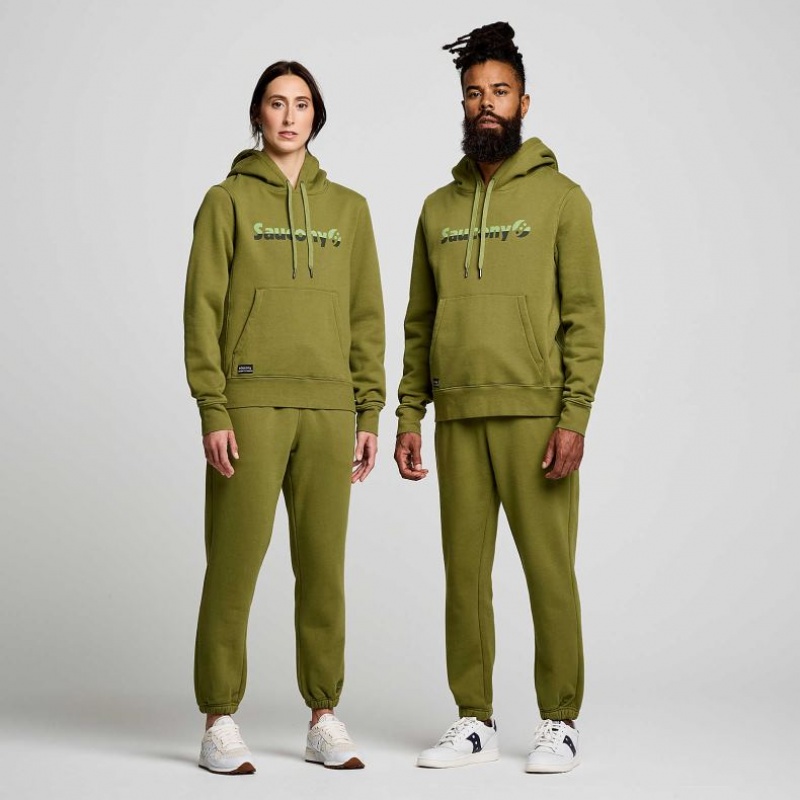 Saucony Recovery Men's Hoodie Olive | IRELAND EBYS