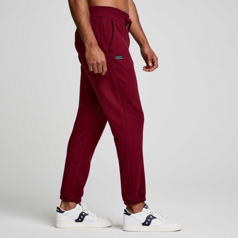 Saucony Recovery Men's Jogger Burgundy | IRELAND LQYB