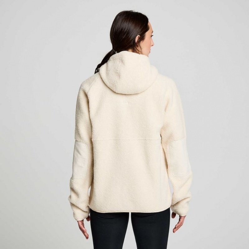 Saucony Recovery Sherpa Pullover Women's Hoodie Beige | IRELAND TZDM