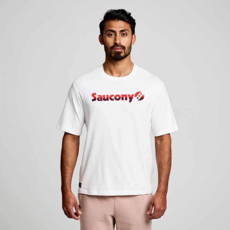 Saucony Recovery Short Sleeve Men\'s T-Shirt White | IRELAND WCHT