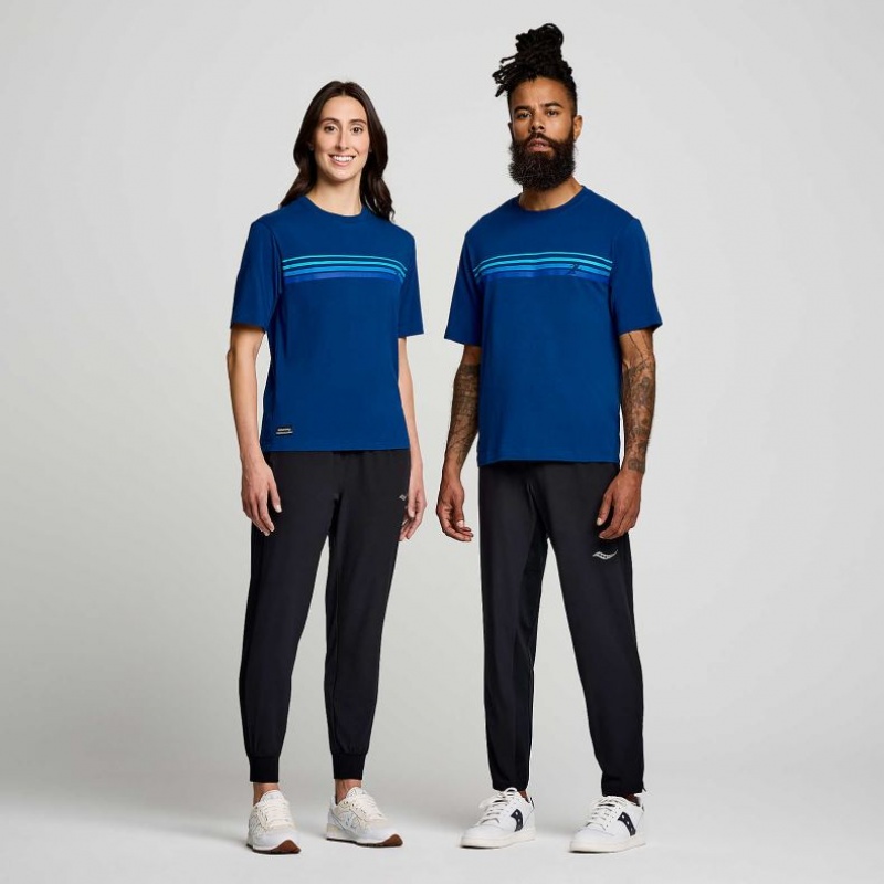 Saucony Recovery Short Sleeve Women's T-Shirt Indigo | IRELAND HAYC