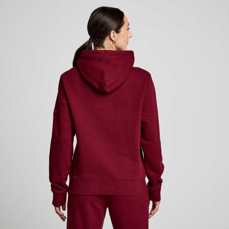 Saucony Recovery Women's Hoodie Burgundy | IRELAND XGML