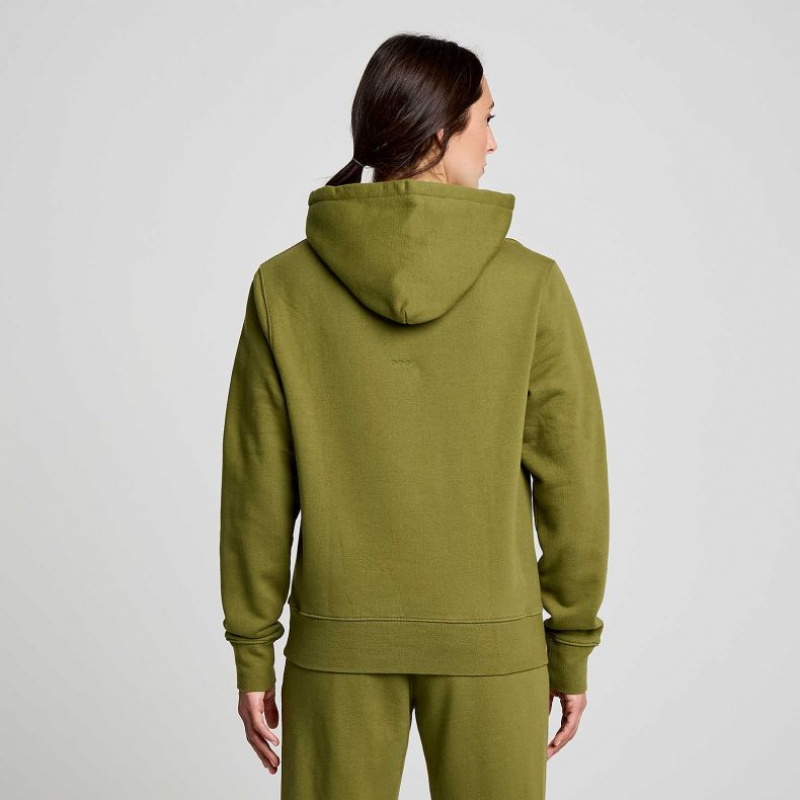 Saucony Recovery Women's Hoodie Olive | IRELAND RYJB