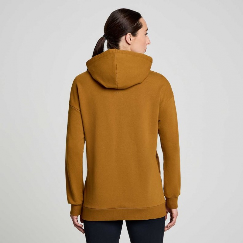 Saucony Recovery Zip Tunic Women's Hoodie Brown | IRELAND CFPG