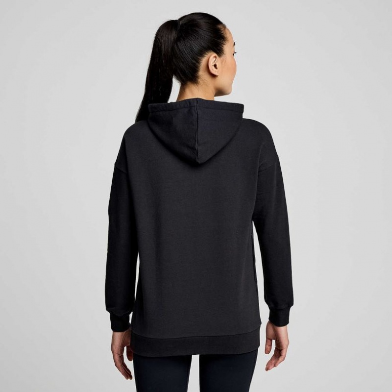 Saucony Recovery Zip Tunic Women's Hoodie Black | IRELAND FYSE