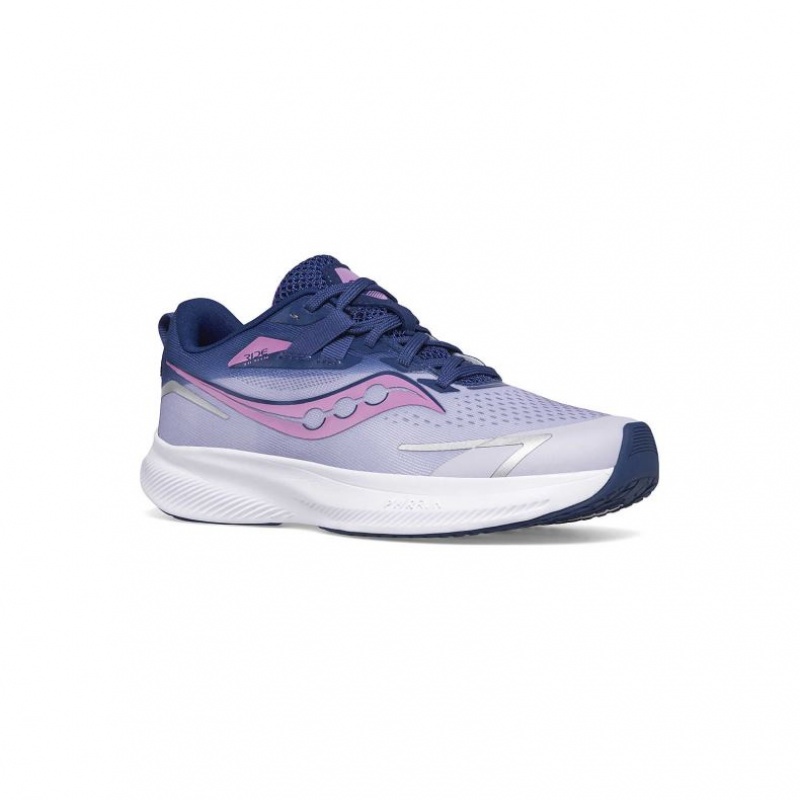 Saucony Ride 15 Big Kids'' Sneakers Purple / Indigo | IRELAND DBTE