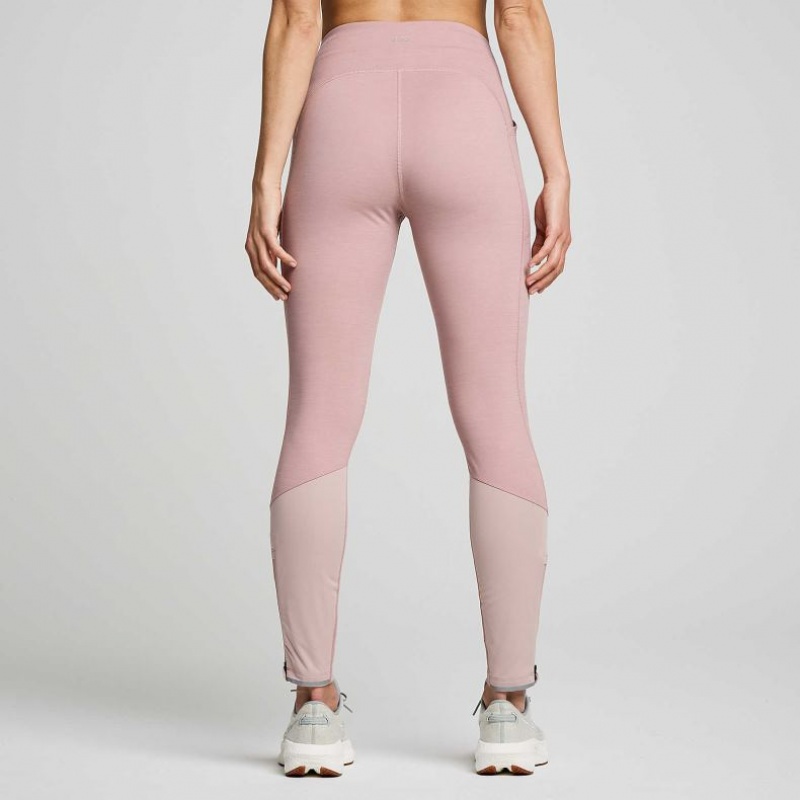 Saucony Runshield Women's Tight Pink | IRELAND UXWB