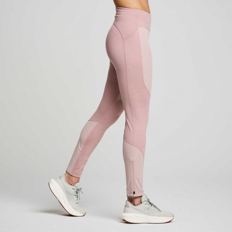 Saucony Runshield Women's Tight Pink | IRELAND UXWB