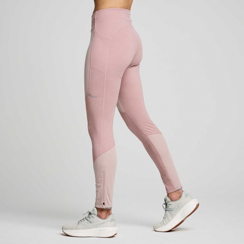 Saucony Runshield Women's Tight Pink | IRELAND UXWB