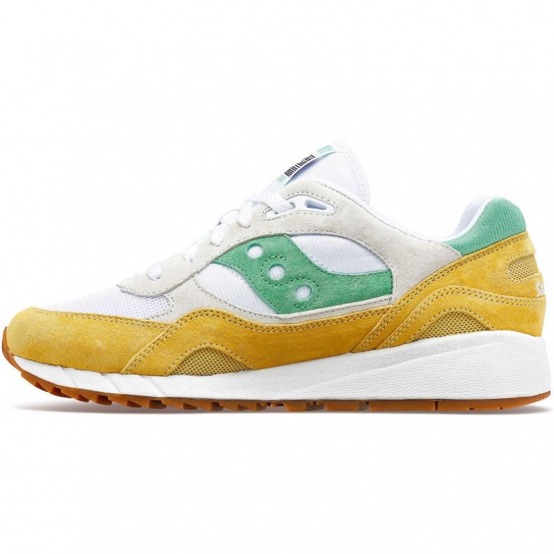 Saucony Shadow 6000 Women's Sneakers White / Yellow / Green | IRELAND YEGX