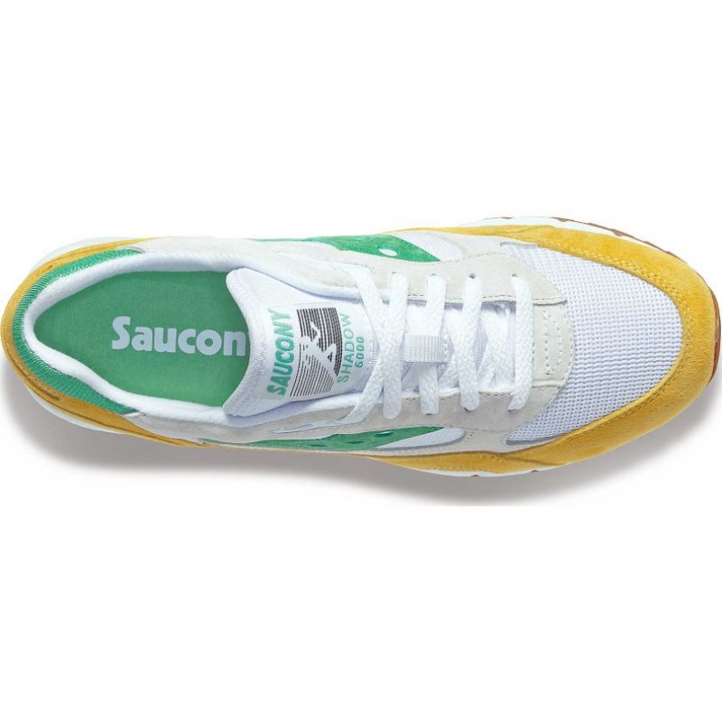 Saucony Shadow 6000 Women's Sneakers White / Yellow / Green | IRELAND YEGX