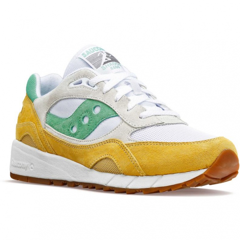 Saucony Shadow 6000 Women's Sneakers White / Yellow / Green | IRELAND YEGX