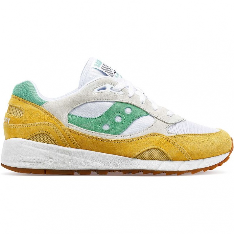 Saucony Shadow 6000 Women\'s Sneakers White / Yellow / Green | IRELAND YEGX